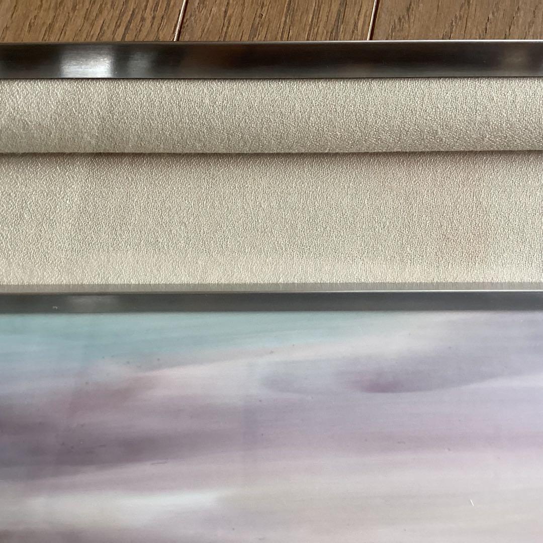 陶板画　額入り　海　海岸　波