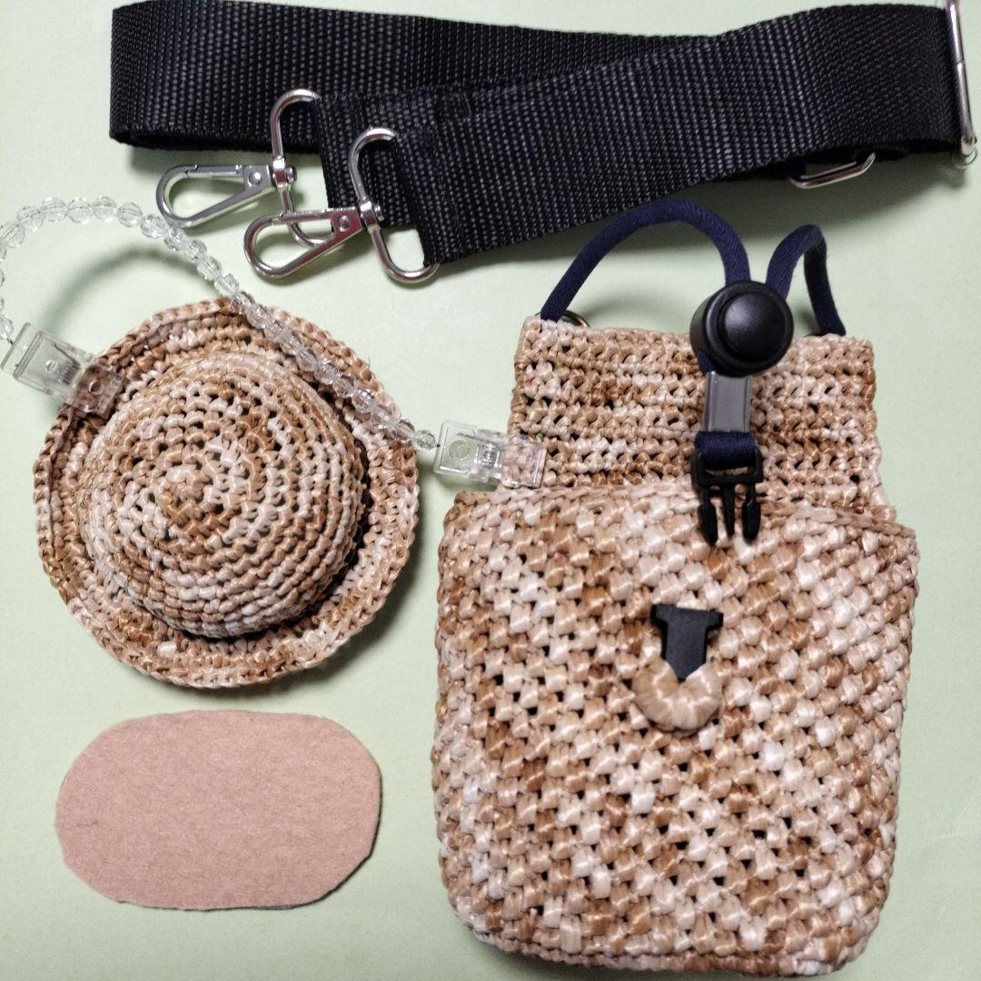 紅のたぬき出品　ロボホンのキャリーポーチと麦わら帽子２セット