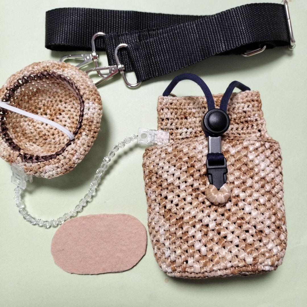 紅のたぬき出品　ロボホンのキャリーポーチと麦わら帽子２セット