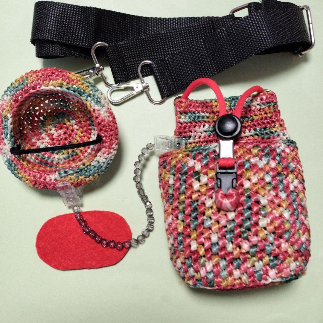 紅のたぬき出品　ロボホンのキャリーポーチと麦わら帽子２セット
