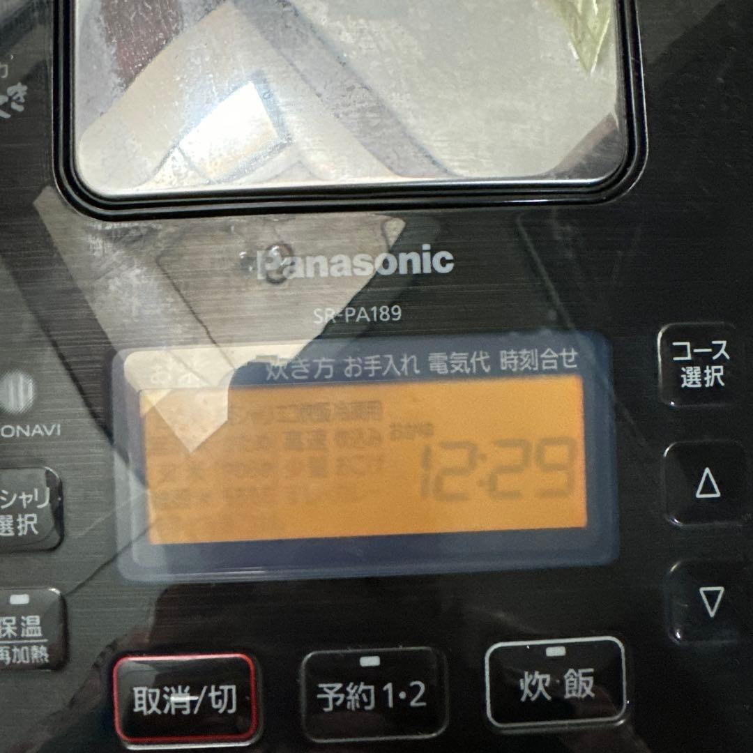 Panasonic IH炊飯器 SR-PA189 黒中古