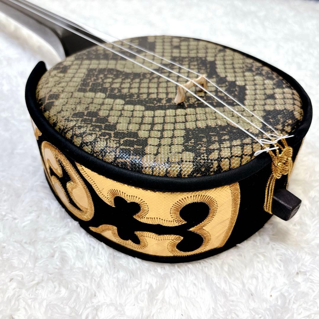 沖縄三線 ソフトケース 爪 替え弦付き 初心者 入門 弦楽器 和楽器 人工革 蛇