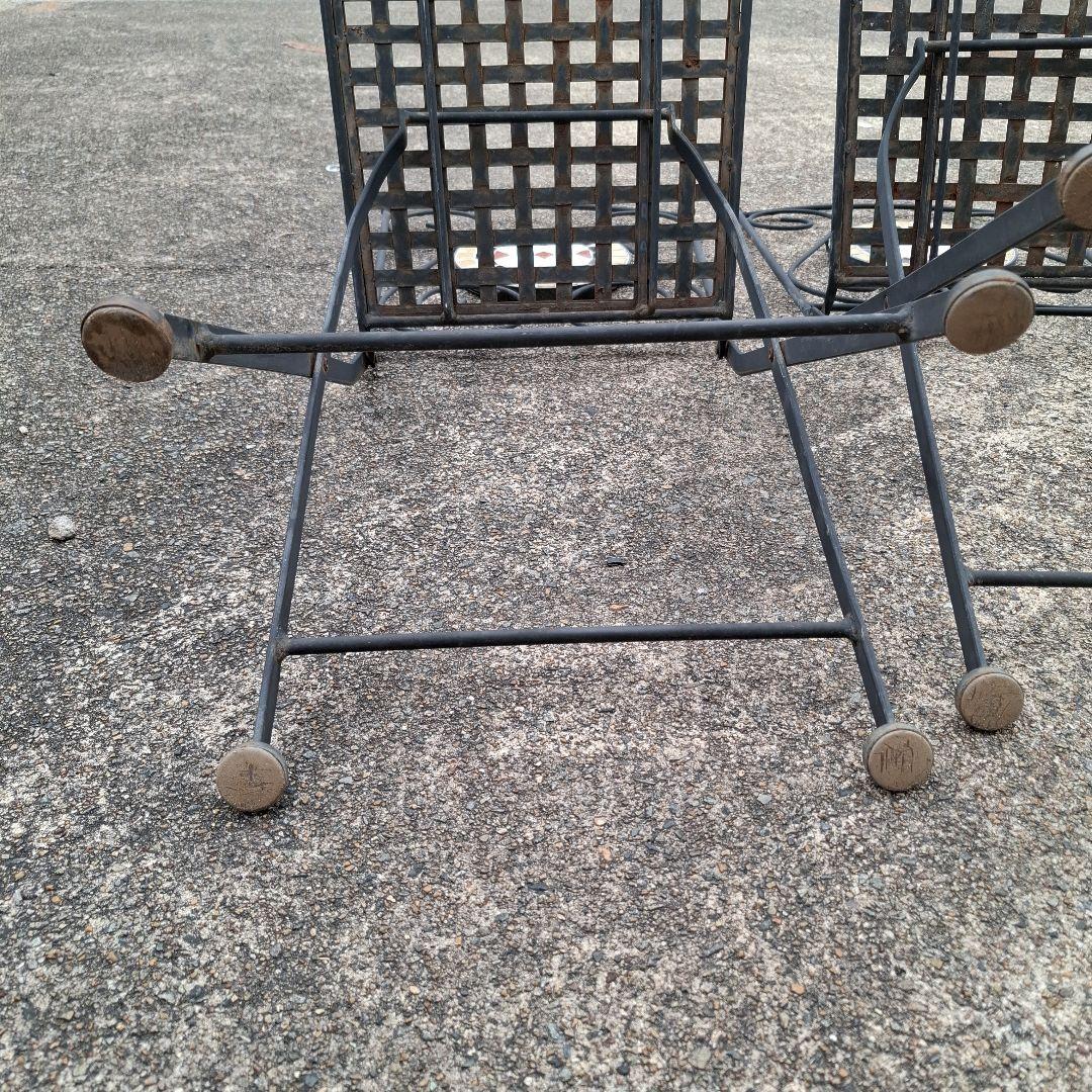 ガーデンテーブルセット モザイク模様　椅子2つのみ（テーブル別売り）