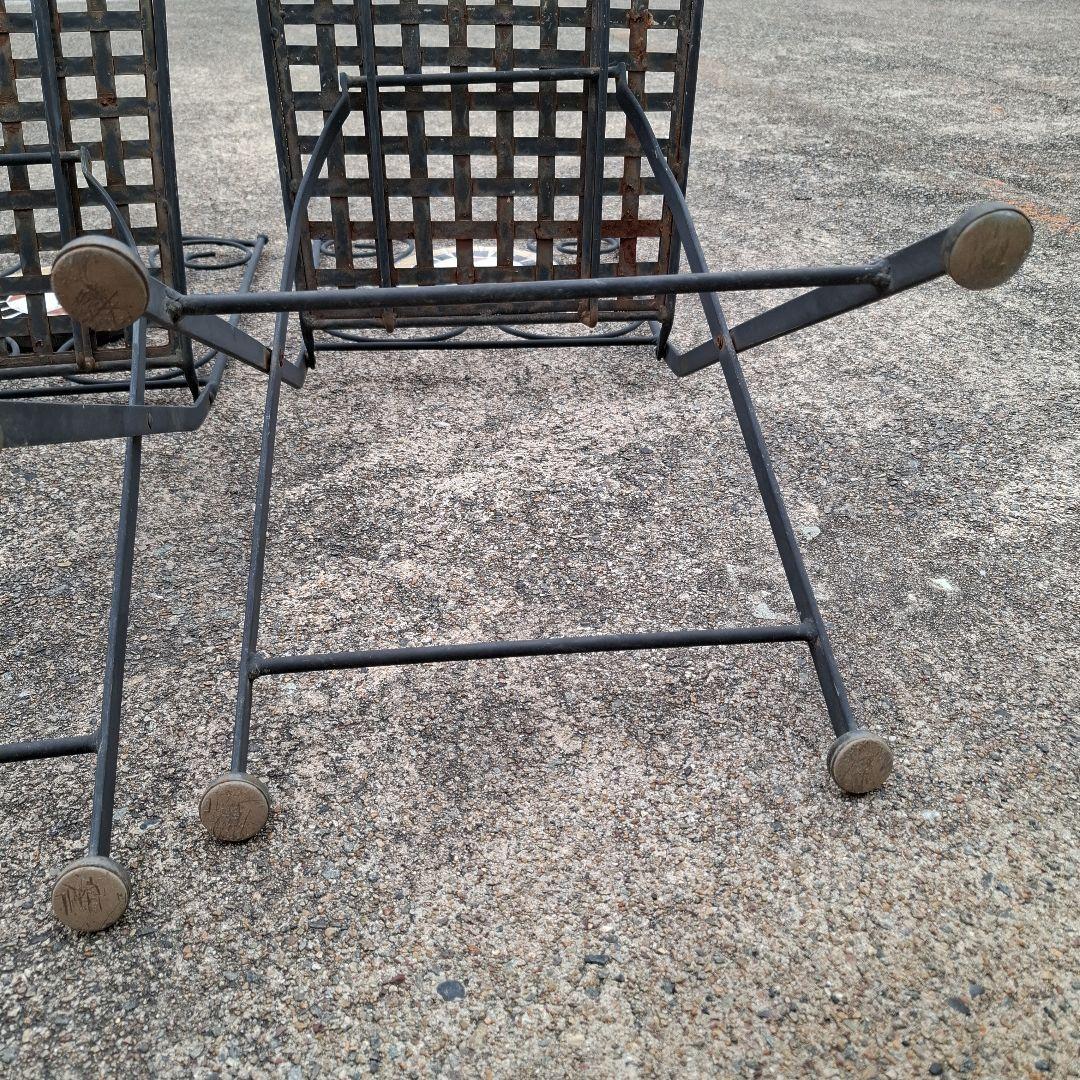 ガーデンテーブルセット モザイク模様　椅子2つのみ（テーブル別売り）