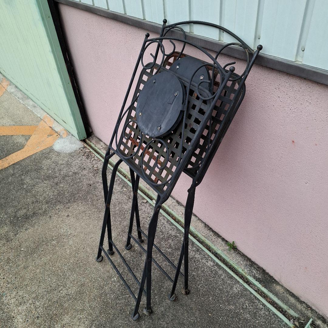 ガーデンテーブルセット モザイク模様　椅子2つのみ（テーブル別売り）