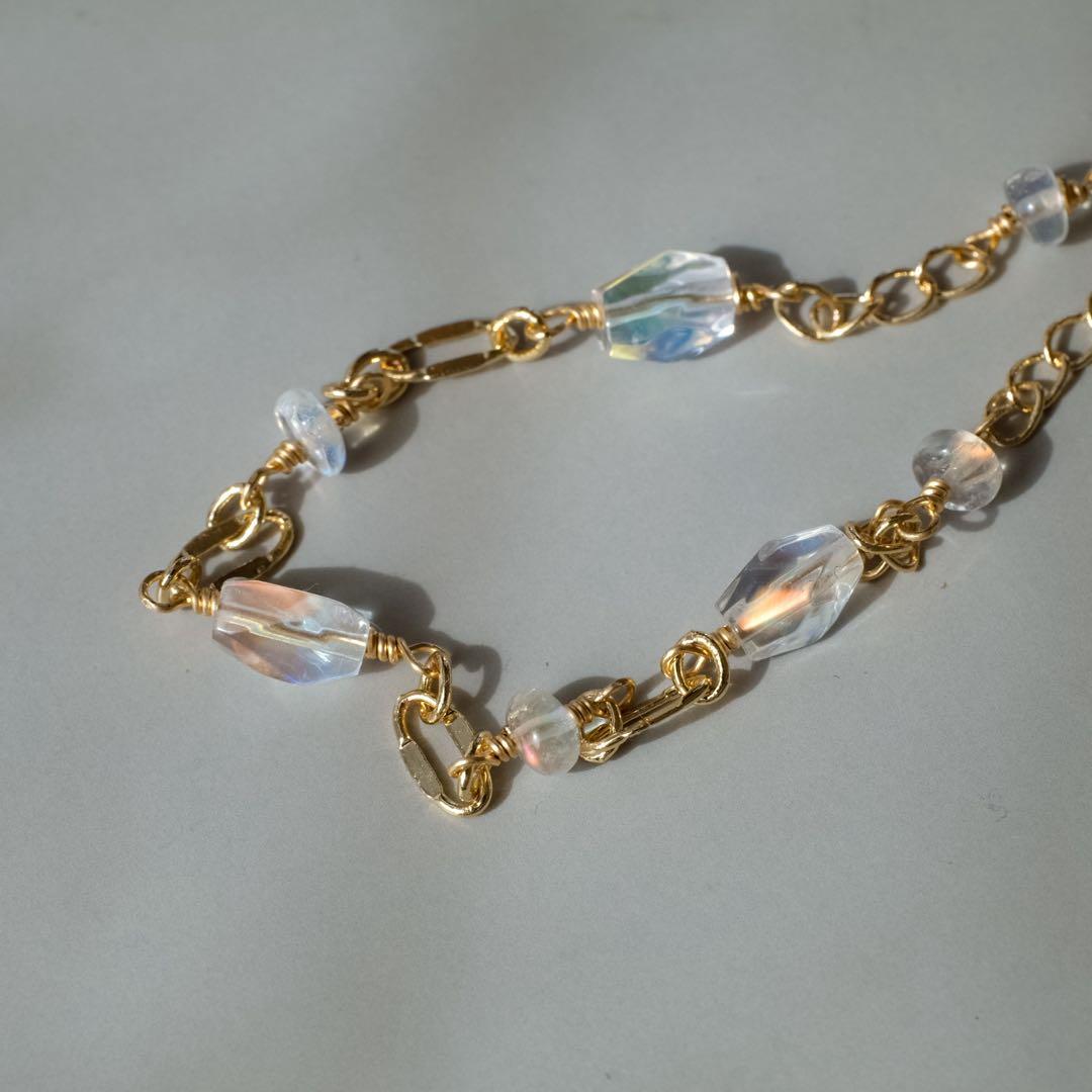 14kgfアンデシンラブラドライトブレスレット