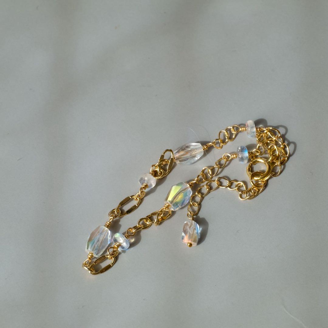 14kgfアンデシンラブラドライトブレスレット