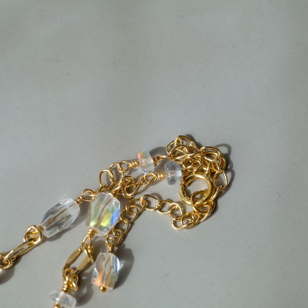 14kgfアンデシンラブラドライトブレスレット