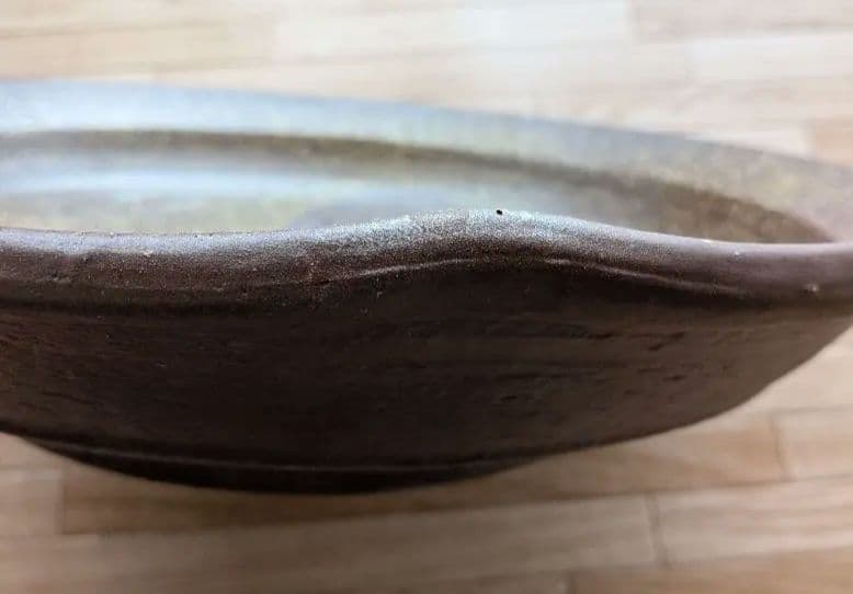 【S-01】竹彫刻の陶器皿　12号　36.5cm