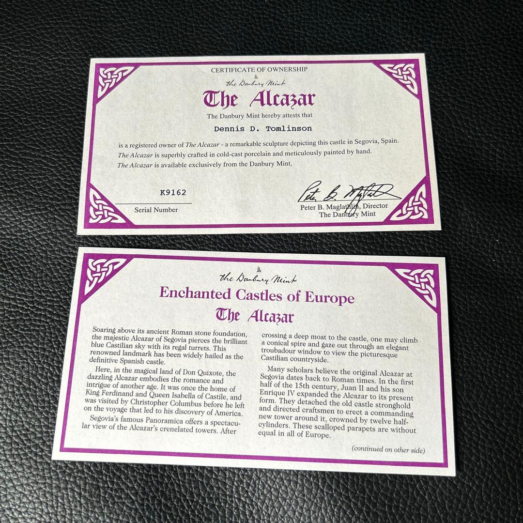 未展示品★ダンバリーミント/スペイン セゴビア アルカサル城 白雪姫 ディズニー