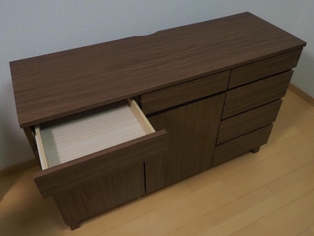 【中古】リビングボード 北欧 ローボード サイドボード 幅120 ウォールナット