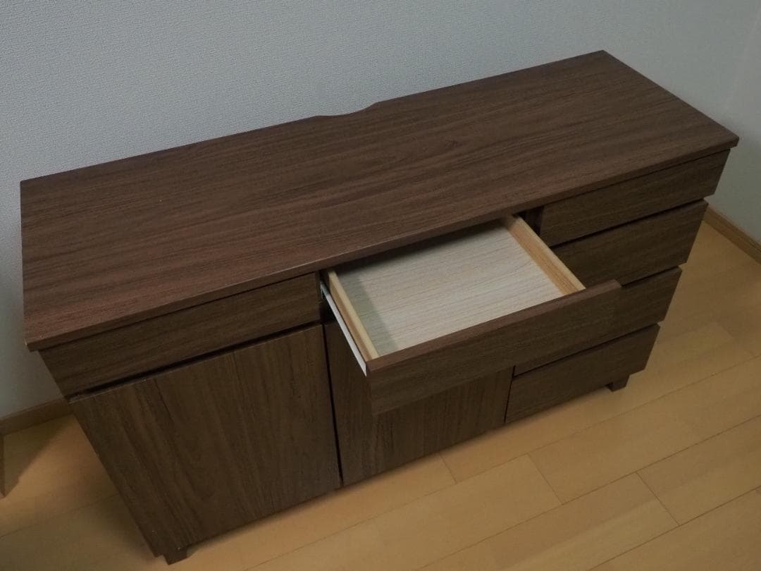 【中古】リビングボード 北欧 ローボード サイドボード 幅120 ウォールナット