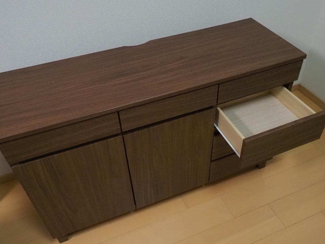 【中古】リビングボード 北欧 ローボード サイドボード 幅120 ウォールナット