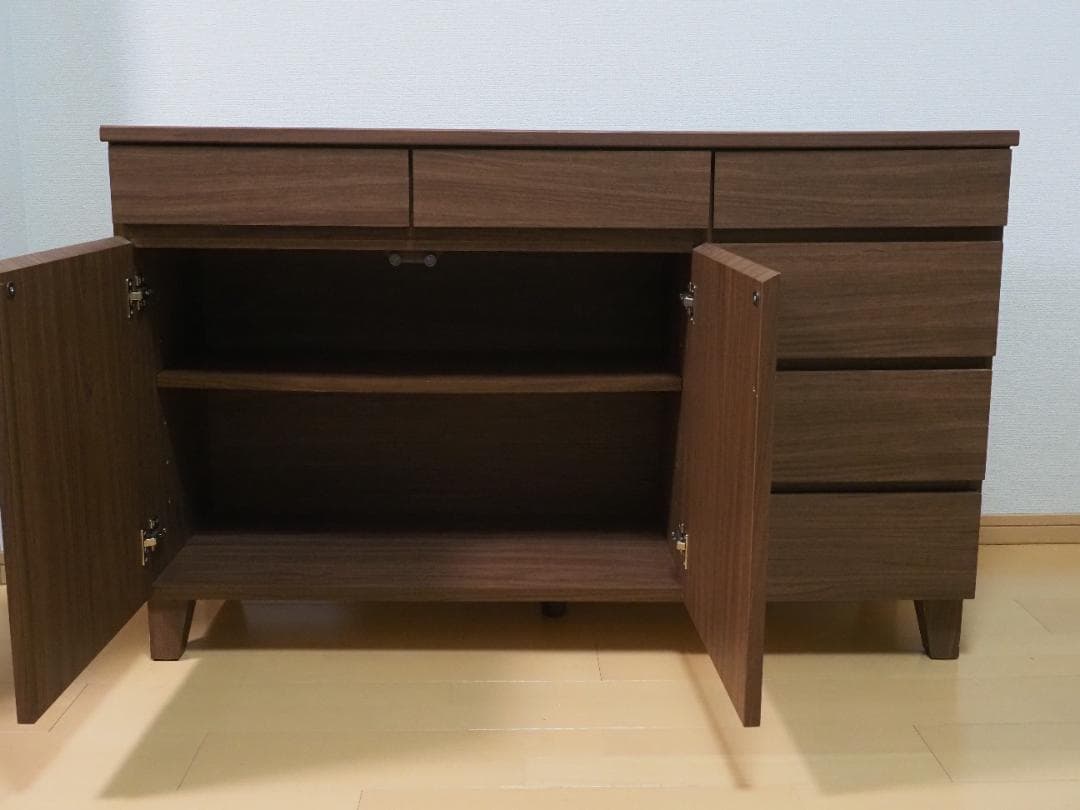 【中古】リビングボード 北欧 ローボード サイドボード 幅120 ウォールナット