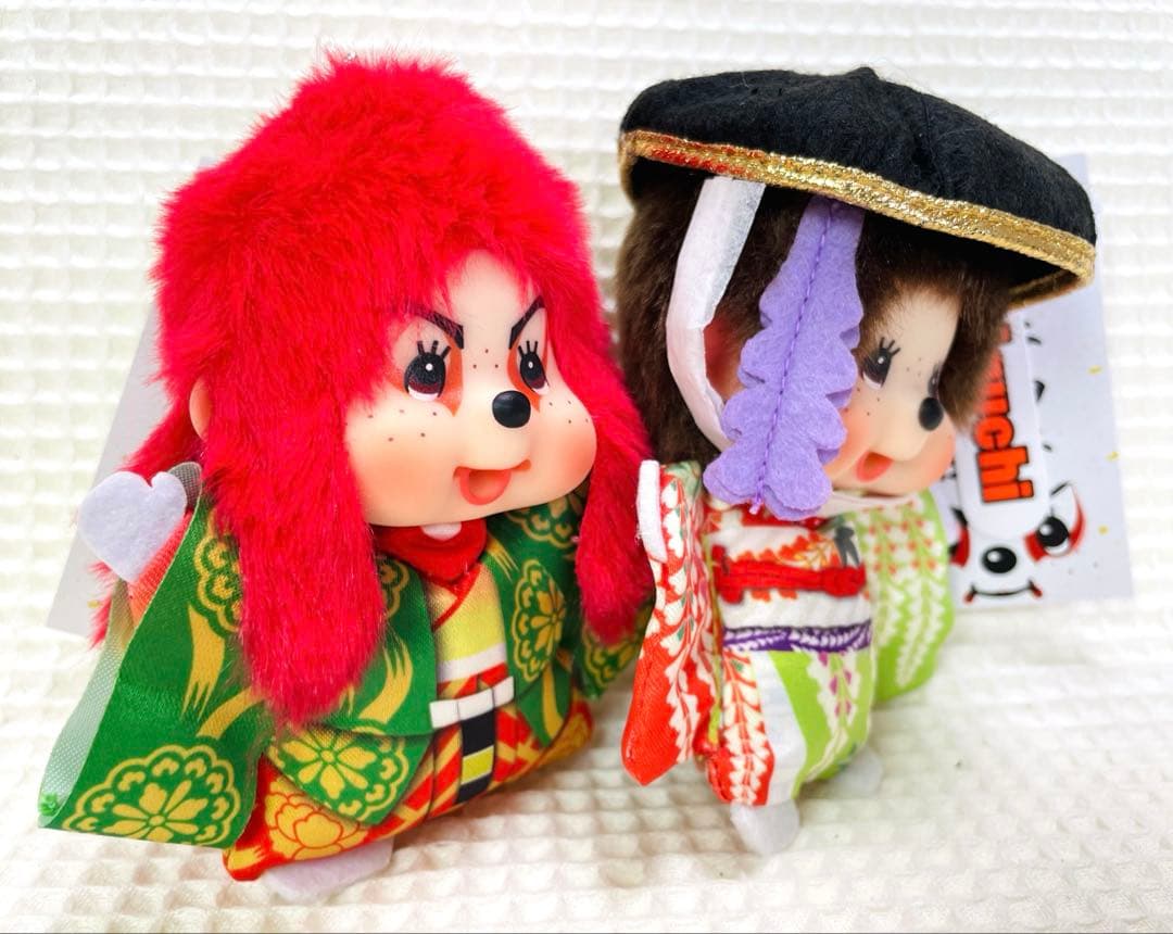 モンチッチ×歌舞伎 SS顔でかキーチェーン 連獅子　藤娘　2点セット