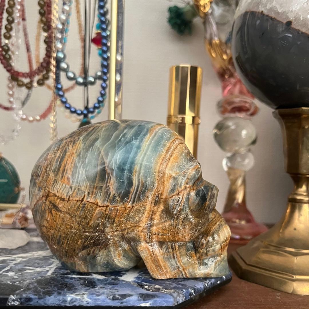 ブルーオニキス　スカル