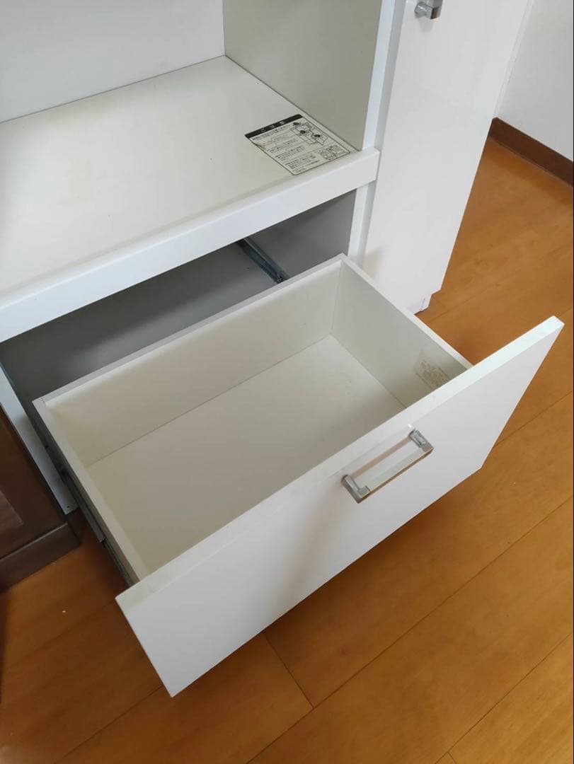 【送料込み】共和産業 キッチン収納 キッチンボード 食器棚 レンジ台 ガラス扉付