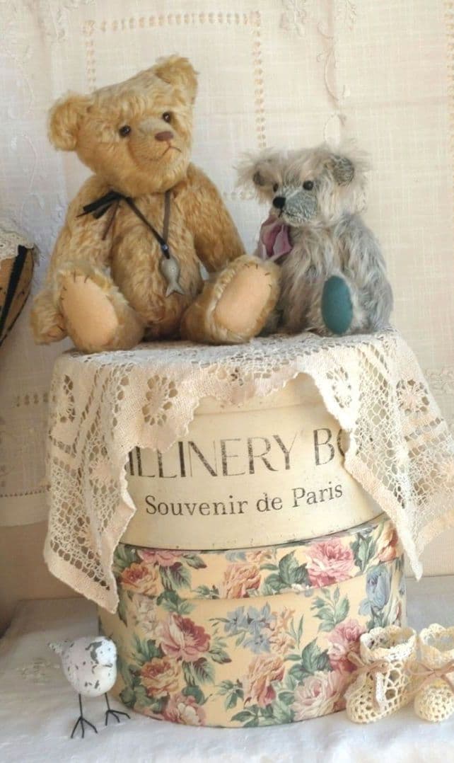 アンティーク風 小物入れ ハットボックス ［No.FR-0026］