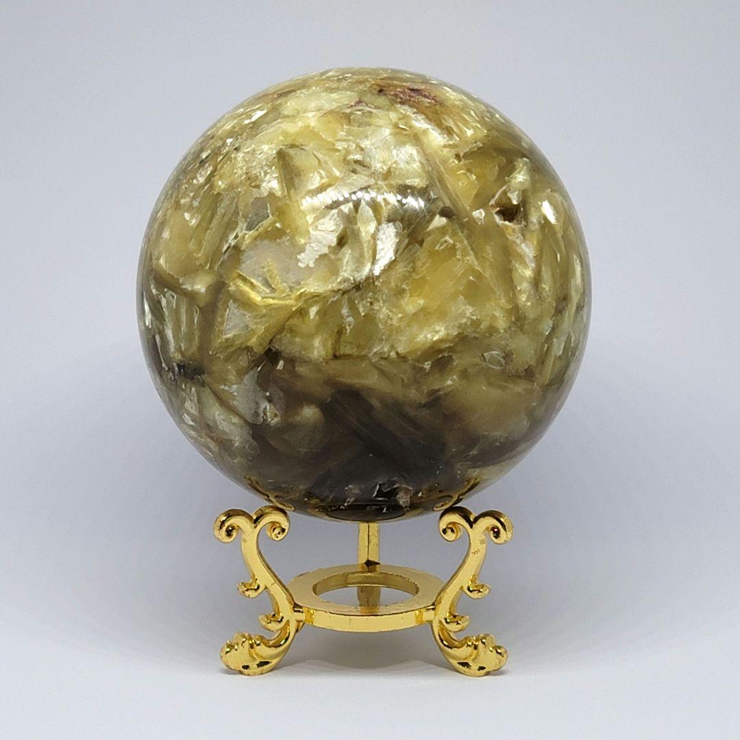 ☆天然石☆ゴールデンマイカ スフィア 台座付