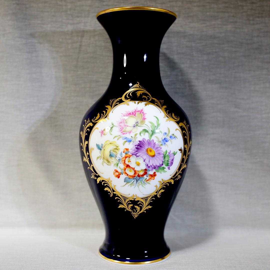 【極美品 １級品】マイセン 5つ花 フラワーベース コバルト 花瓶