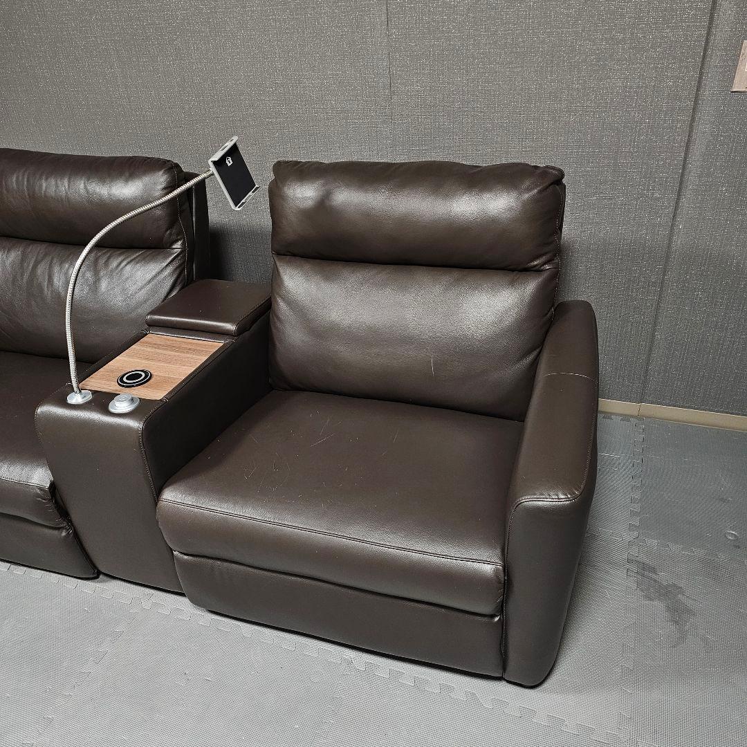 ニトリ 電動 リクライニングソファ ダークブラウン