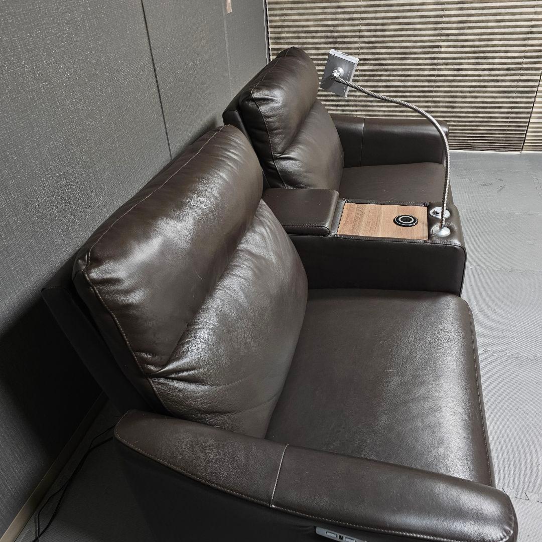 ニトリ 電動 リクライニングソファ ダークブラウン