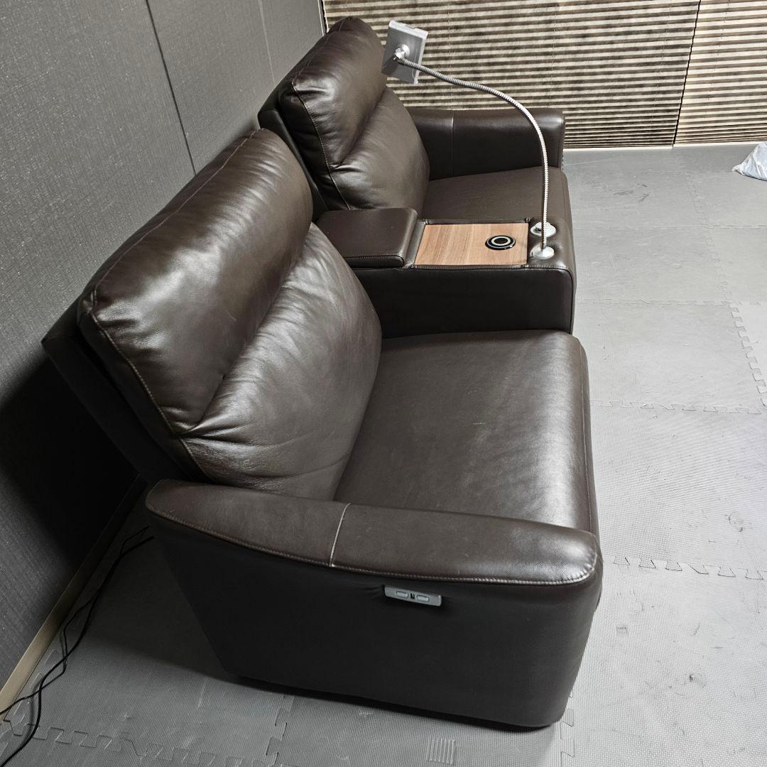 ニトリ 電動 リクライニングソファ ダークブラウン