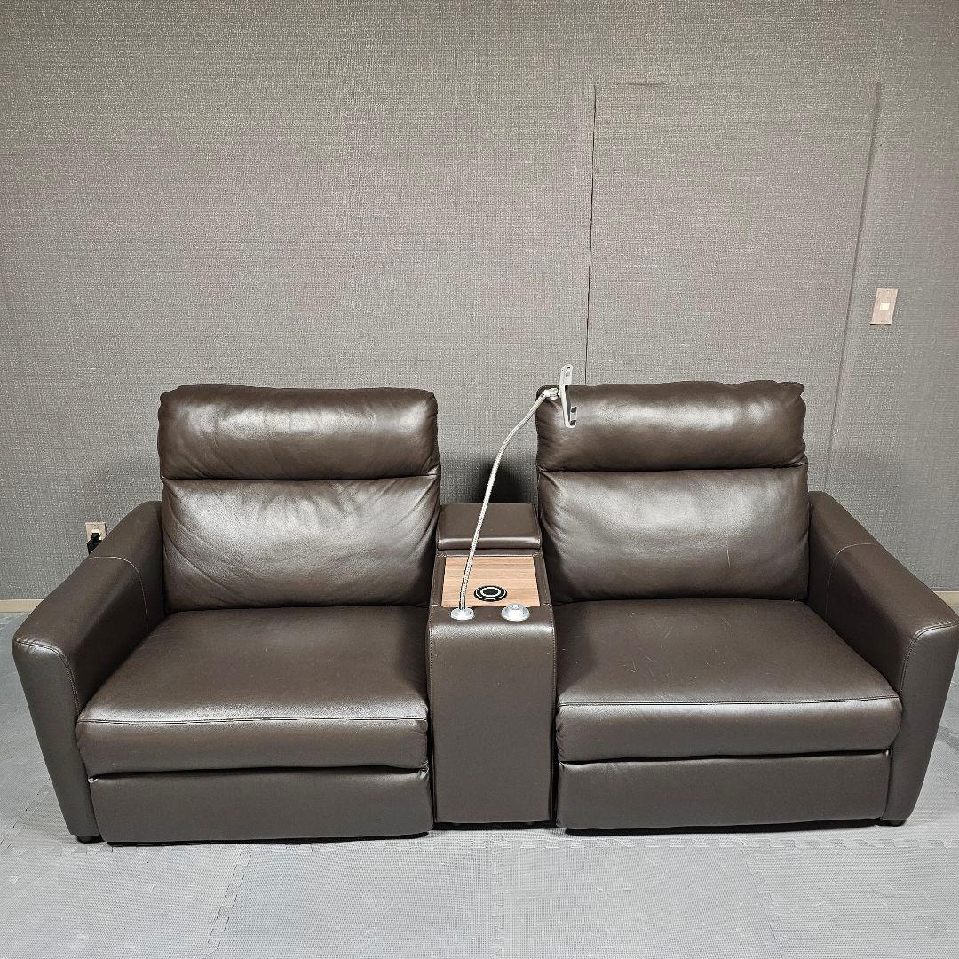 ニトリ 電動 リクライニングソファ ダークブラウン