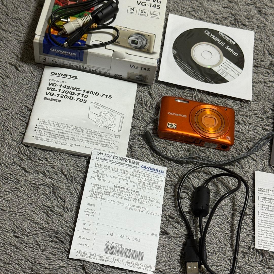 【最終値下げ】OLYMPUS オリンパス VG-145 オレンジ デジタルカメラ