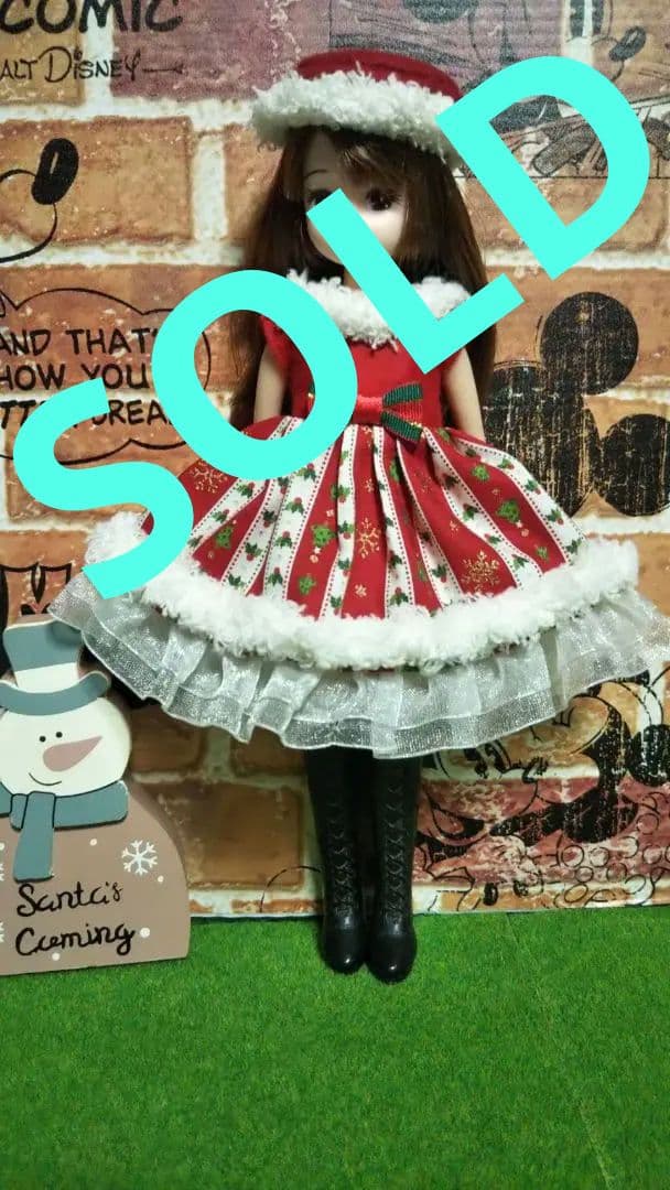 リカちゃん人形 洋服 ハンドメイド  クリスマス 2640