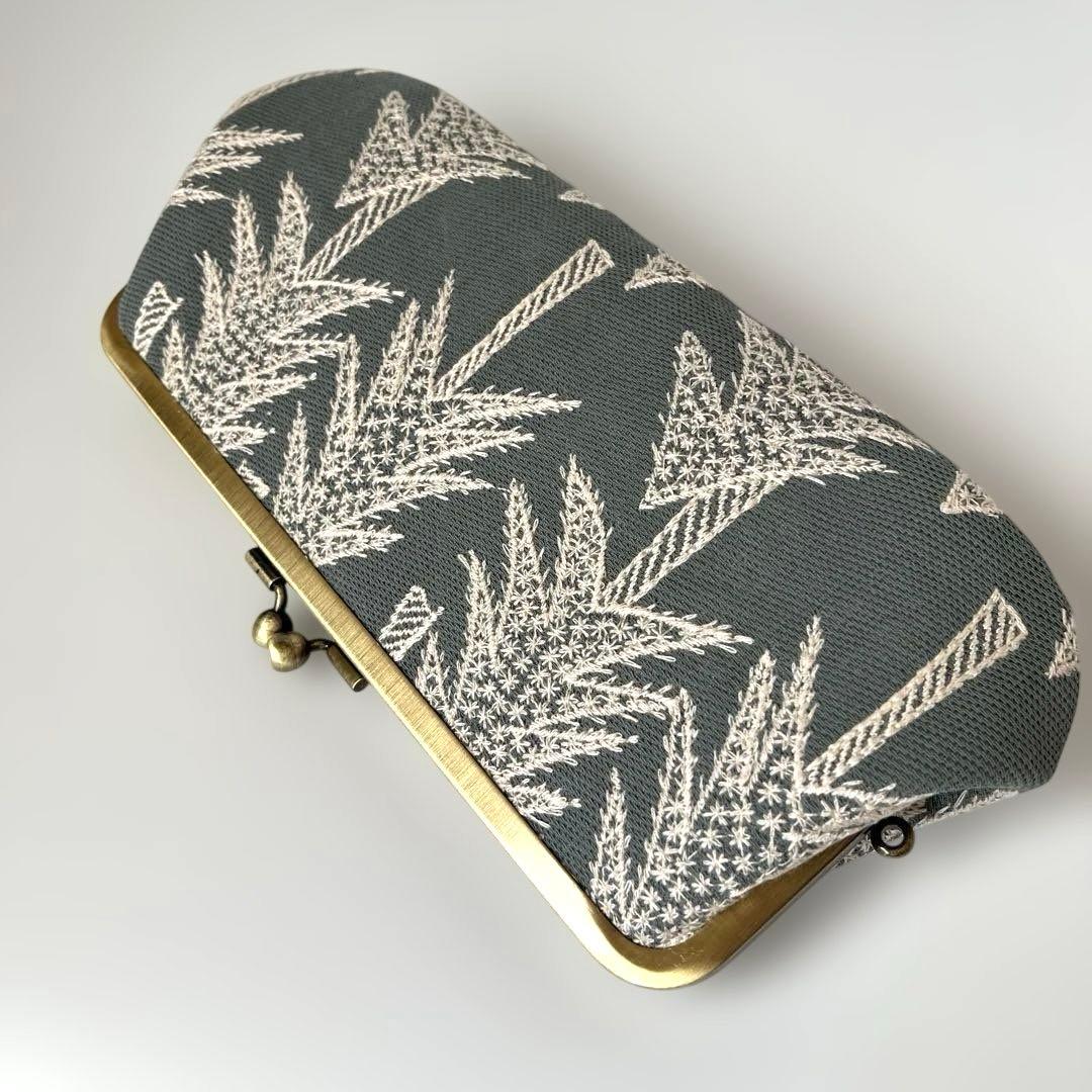 ハンドメイド　がま口長財布　ミナペルホネン　land theater