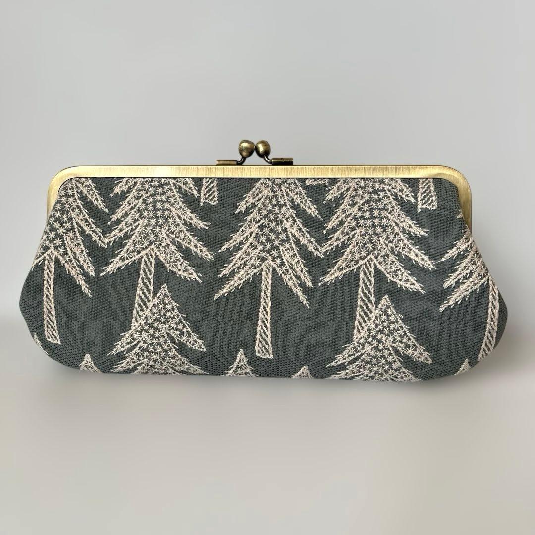 ハンドメイド　がま口長財布　ミナペルホネン　land theater