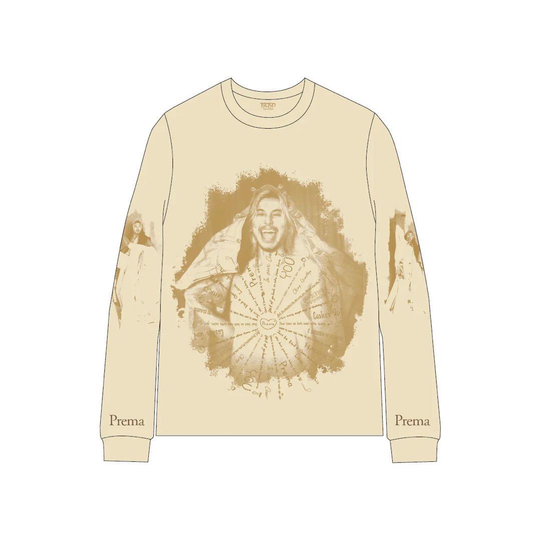 未開封 藤井風 Prema 長袖Tシャツ Lサイズ ベージュ
