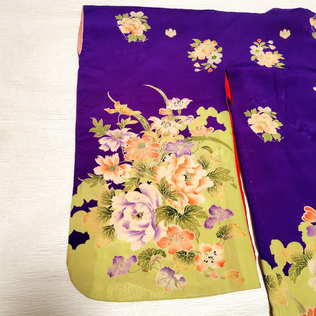 七五三　大正ロマン　アンティーク着物　縮緬