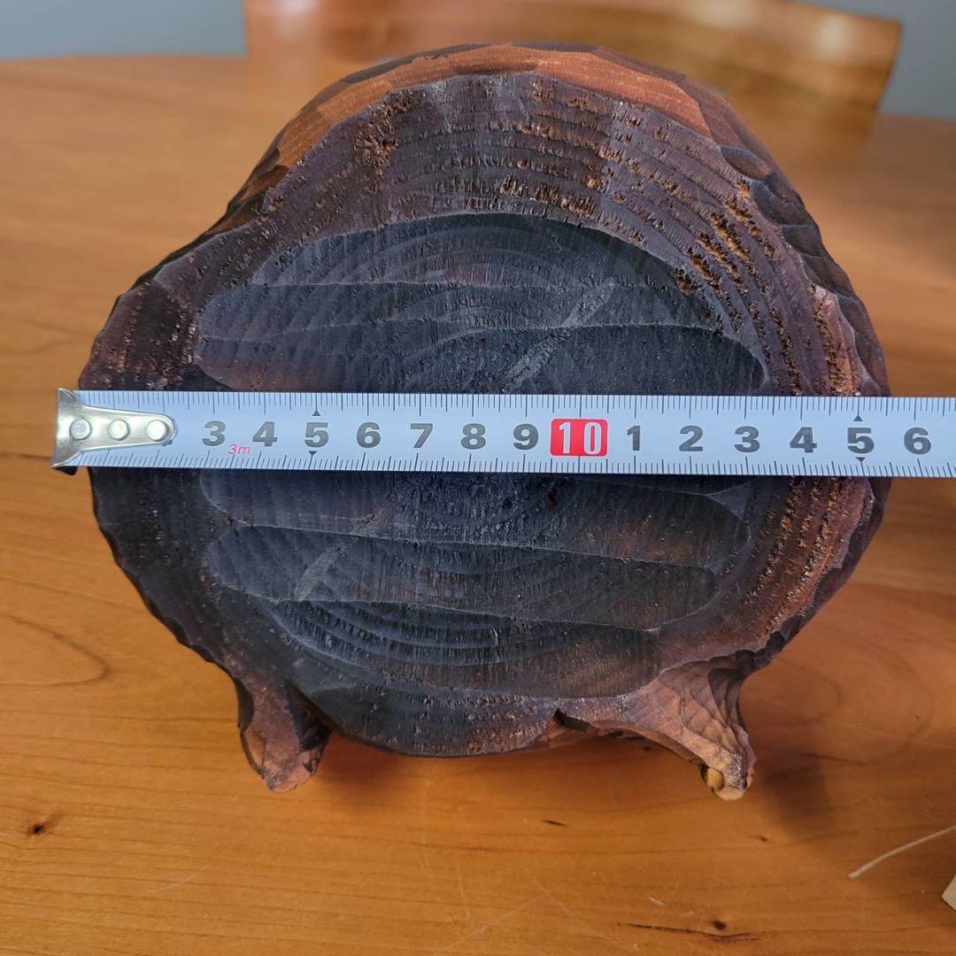 【匿名発送】木工品　國光作　置物　ゴリラ　一点物　アンティーク　木彫り