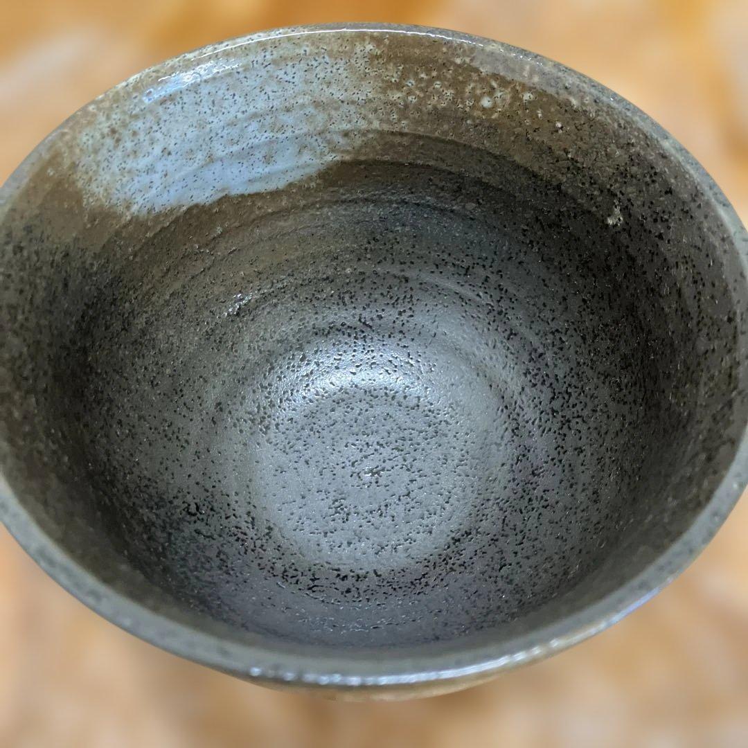 ⑭萩焼 蓋茶碗 一対 晴山 作 共箱 共布 茶道具 直径11cm