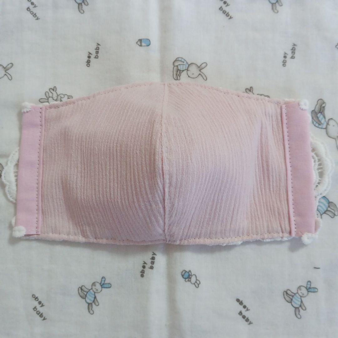 M57★ベビーピンク★ケミカル★薔薇✿刺繍レース★ハンドメイドマスク