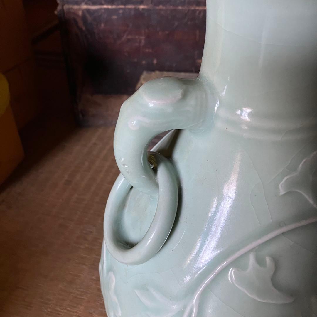 中国美術 龍泉 青磁 壺
