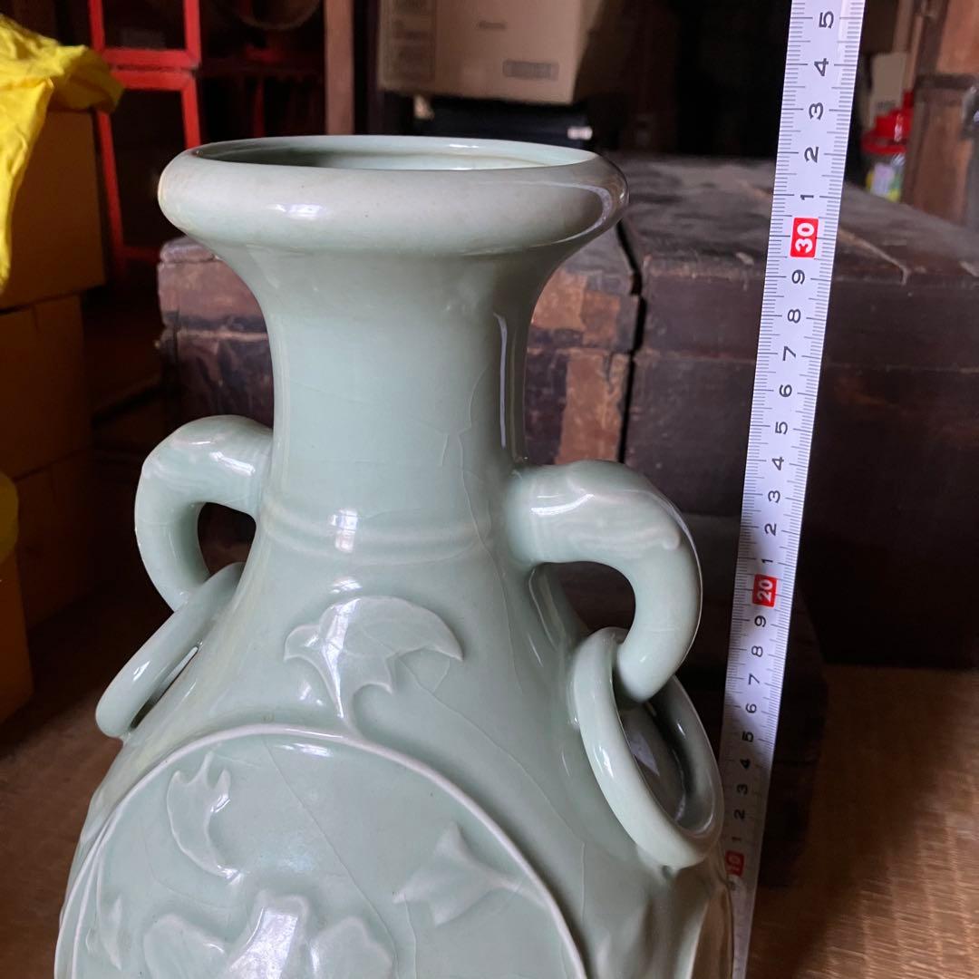 中国美術 龍泉 青磁 壺