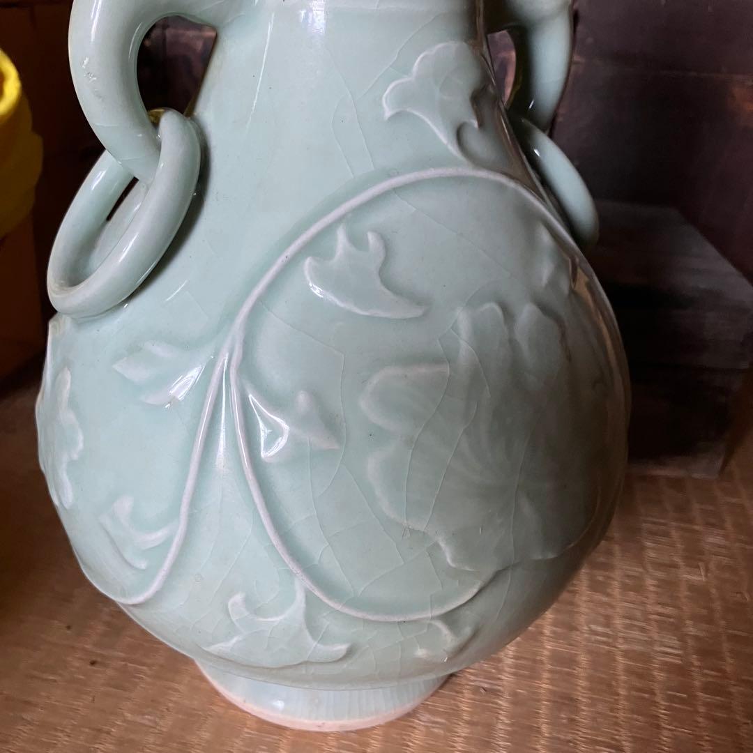 中国美術 龍泉 青磁 壺