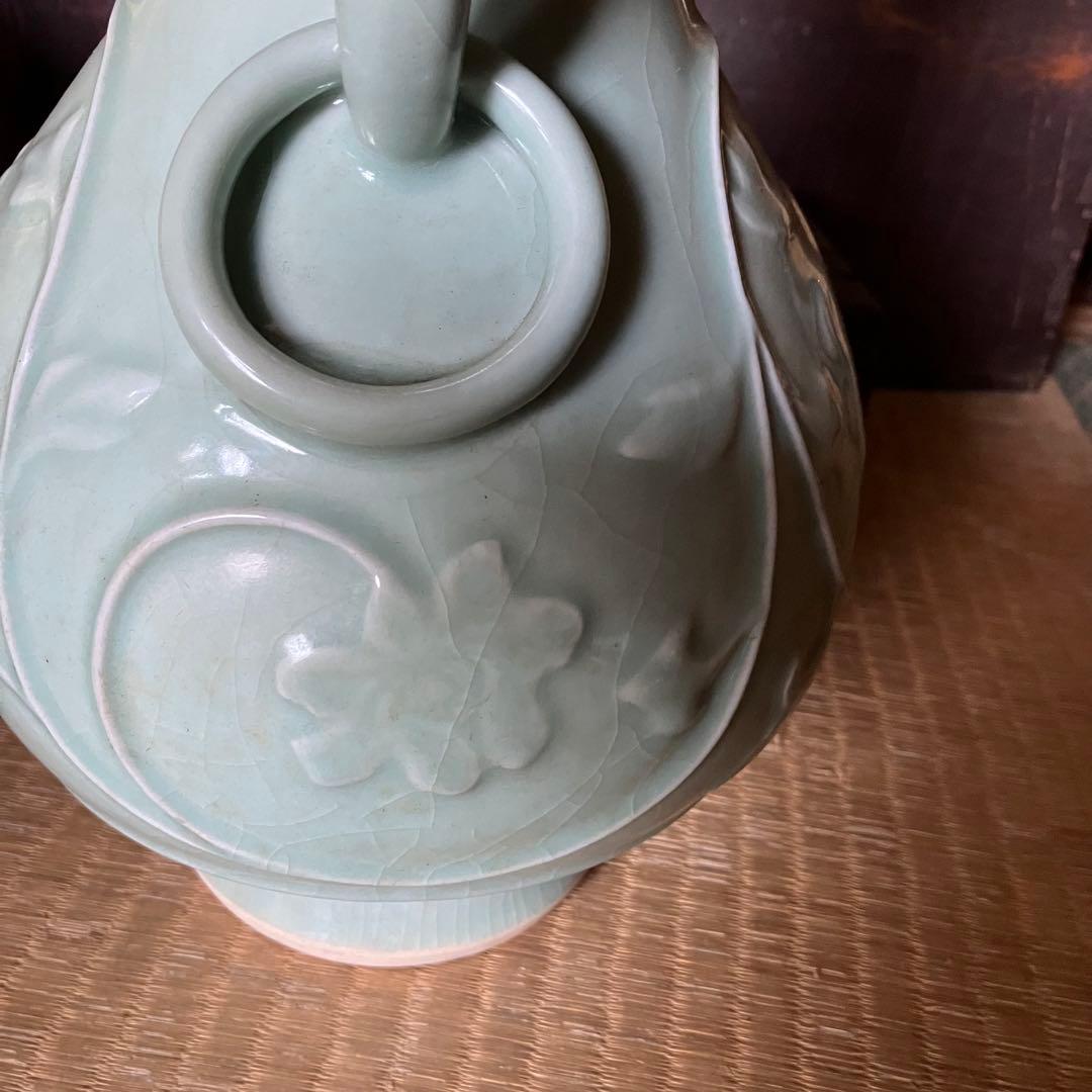 中国美術 龍泉 青磁 壺