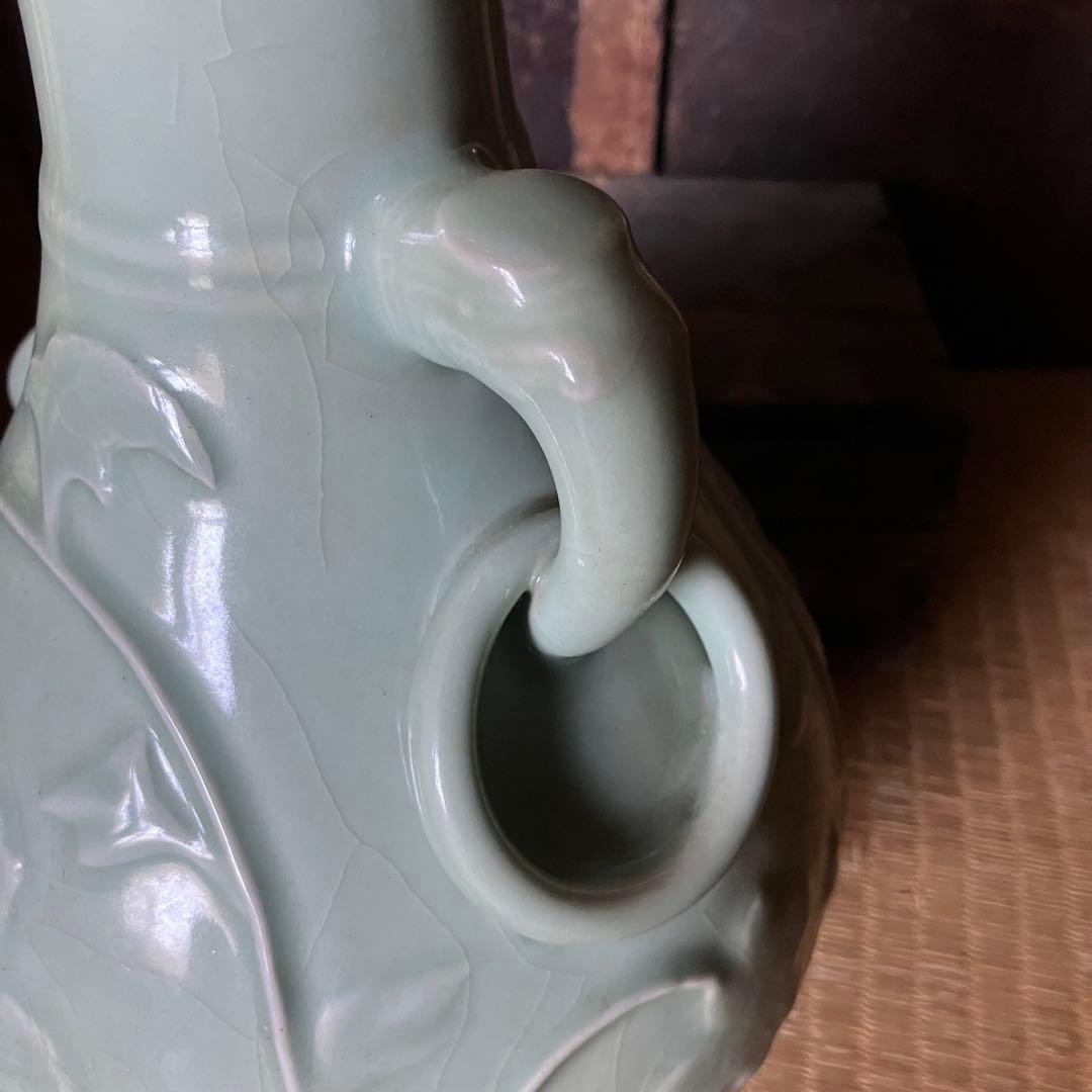 中国美術 龍泉 青磁 壺