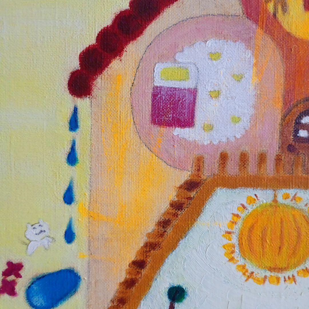 家庭の絵画　 F4サイズ　油絵