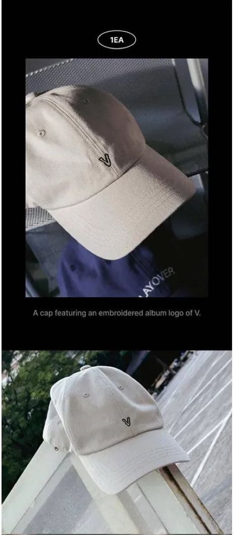 公式　即完売　新品 BTS V Layover グッズ　テテ キャップ 帽子