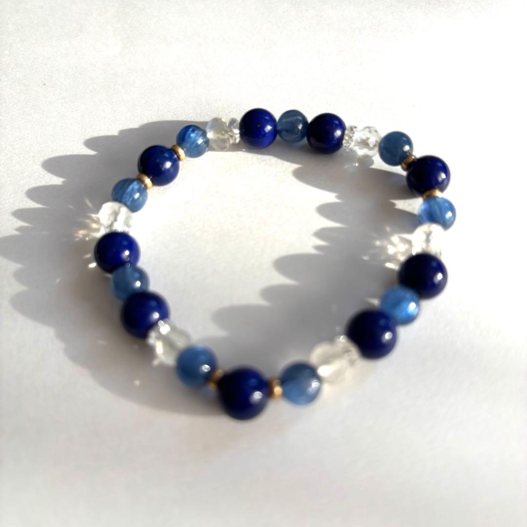 高品質　ラピスラズリ　カイヤナイト　ロイヤルブルームーンストーン　パワーストーン