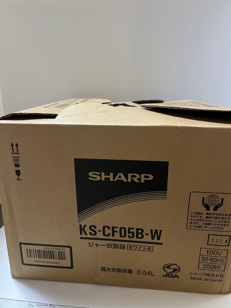 SHARP シャープ 炊飯器 KS-CF05E-W ホワイト 2026年製