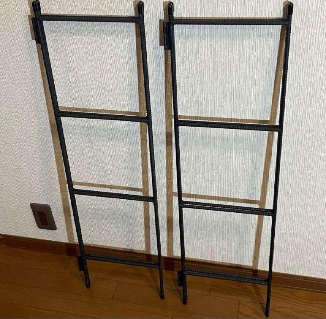 手作りアイアン家具 折り畳みラック アンティーク 西海岸インテリア 鉄脚のみ2点