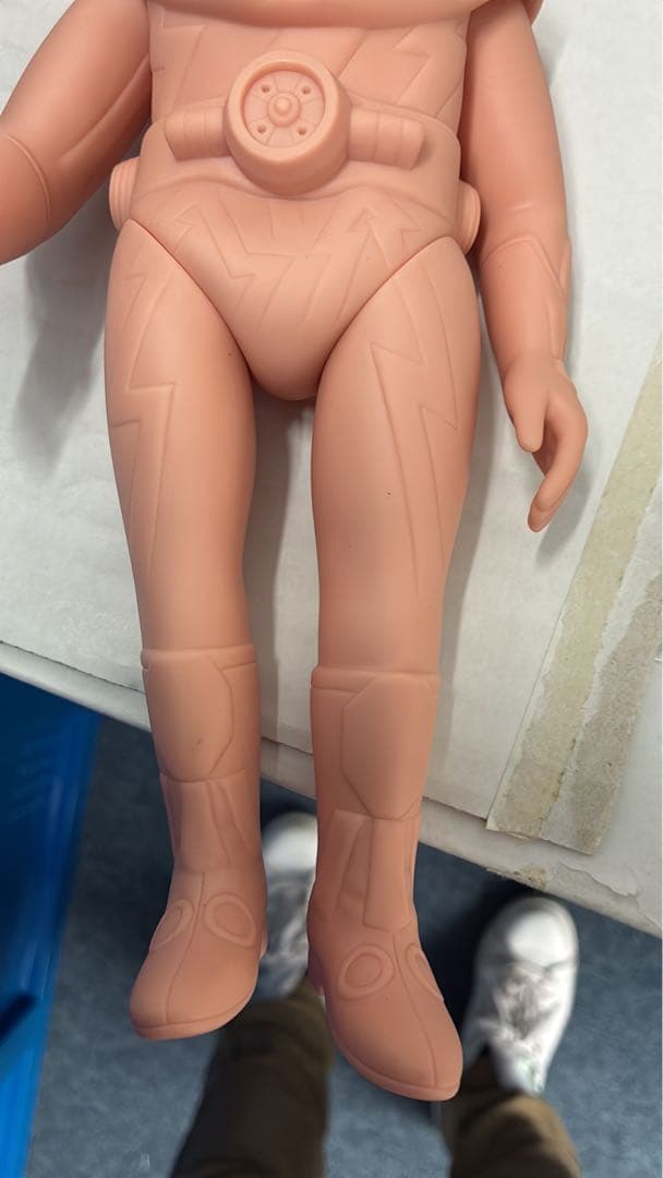 不良品 イナズマン　未塗装 面取れ　ソフビ 約25cm