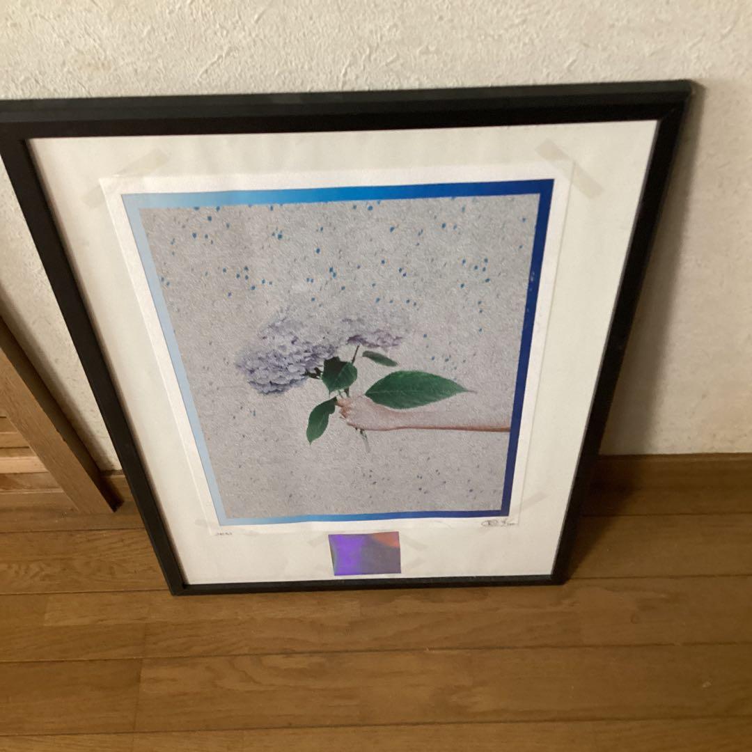 ２０２０年世界限定　16 / 100 紫陽花シルクスクリーン　額装　即決品