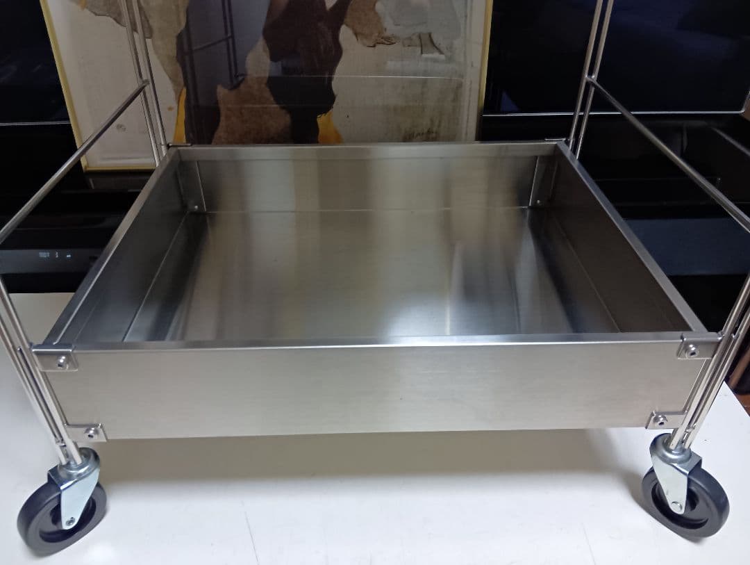 無印良品 ステンレスユニットシェルフワゴンセット キャスター付